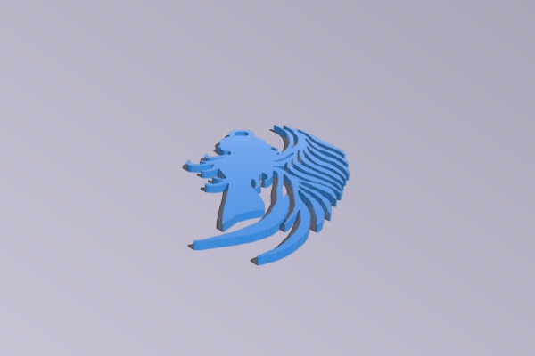 Angel Amulet - Gothic | 3d print model