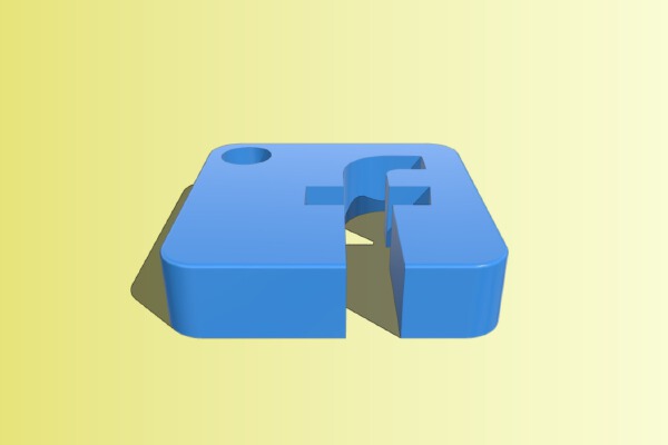 FB A key Ring | 3d print model