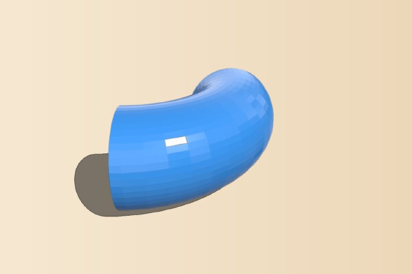My Customized OpenSCAD Library: Pipe knees (aka maccaroni maker) | 3d print model