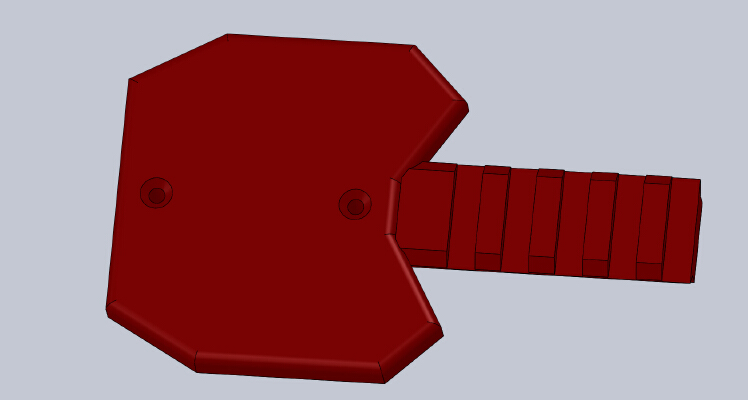 Nerf Stryfe Motor Cover with Rail | 3d print model
