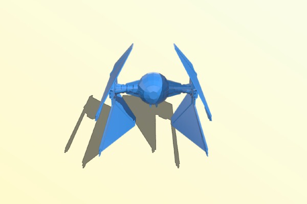 Tie interceptor – ship | 3d print model