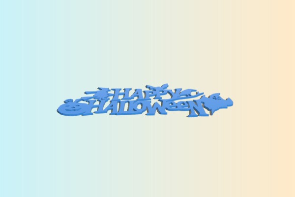 2d Halloween sign | 3d print model