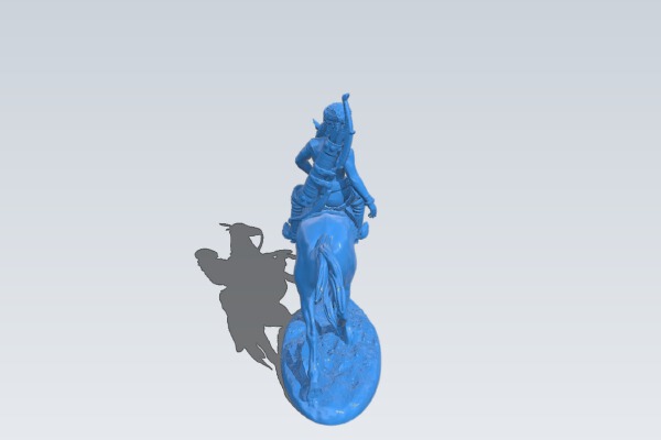 Female trapper on horseback | 3d print model
