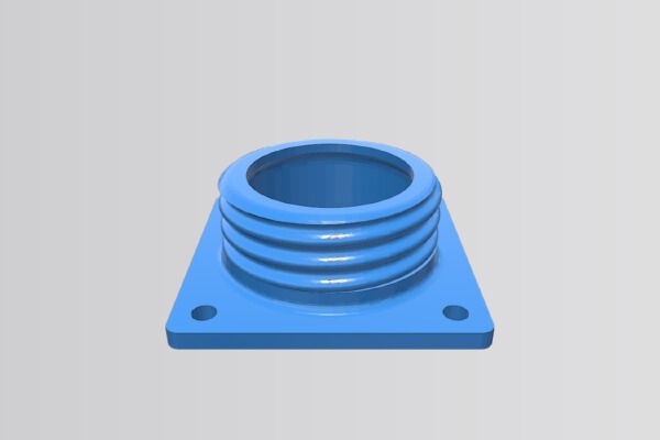 GOST 40mm gas mask flange | 3d print model
