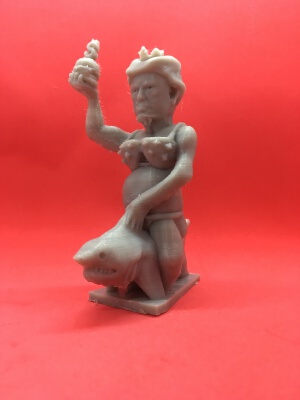 Trump Chess-Alternate Trump King-Shark Riding Trump | 3d print model