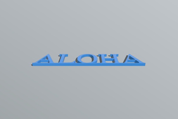 ALOHA Sign | 3d print model