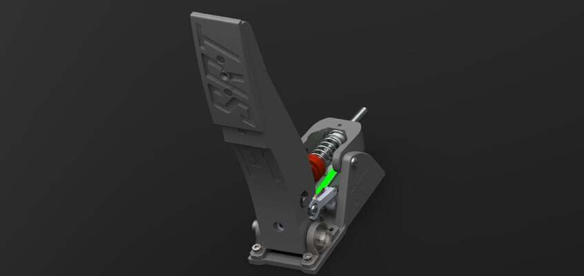 SRT P1 Sim Racing Throttle Clutch Pedal | 3d print model