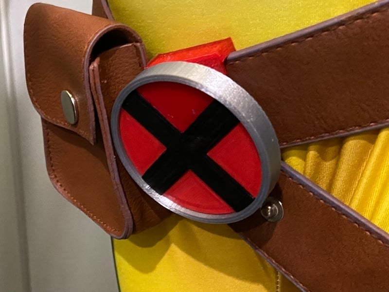 Cosplay X men belt X grey, red and black