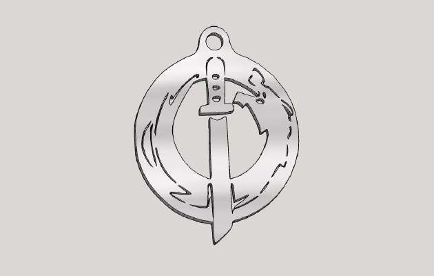 Genji Dragon logo keychain | 3d print model