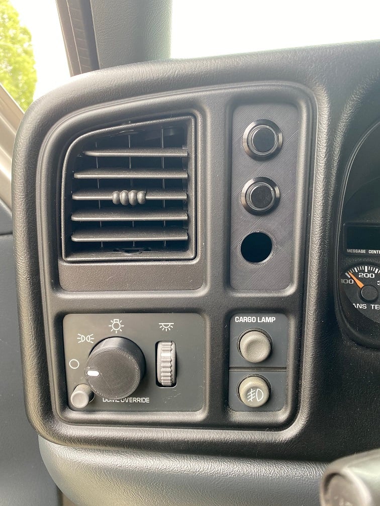 GM Headlight _ HVAC Control Knobs & Switch Panel