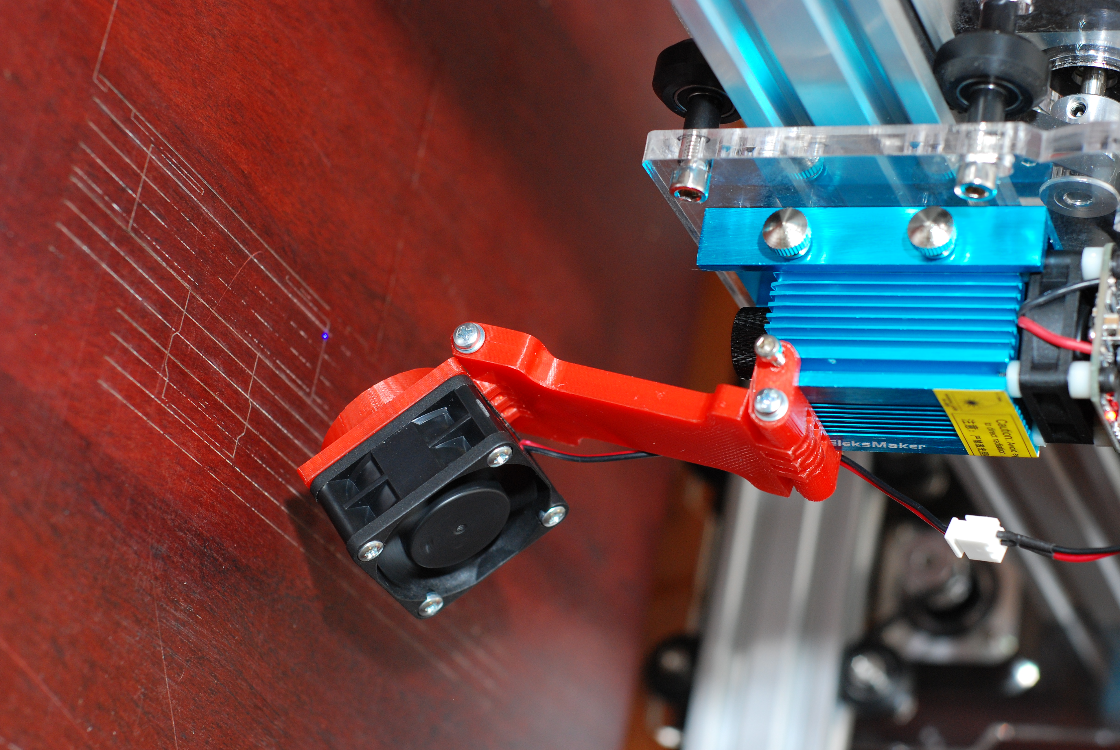 FanDuct for Eleksmaker laser with extender