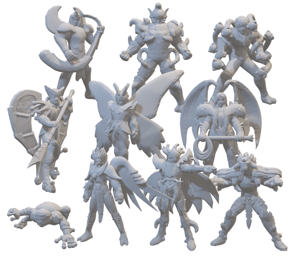 Lesser Specters Saint Seiya Tabletop Miniatures 32mm_28mm