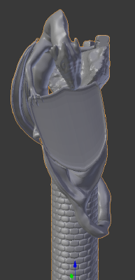 Dragon on Broken Tower - Beer Tap Handle | 3d print model