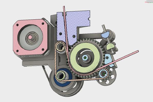 DAG Gear Belt Extruder | 3d print model