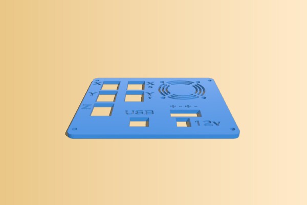 MPCNC Control Box back with 5x Keystone connectors | 3d print model