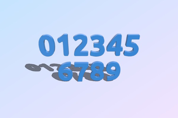 Numerals 0–9 | 3d print model