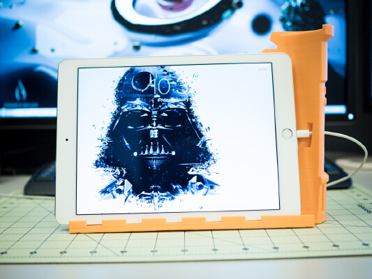 Lightsaber Universal Tablet and Phone Stand w_ Sound Deflector | 3d print model