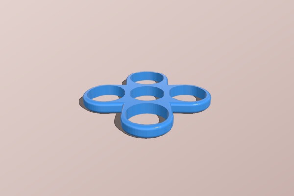 608 Quad Spinner (Quarters) | 3d print model