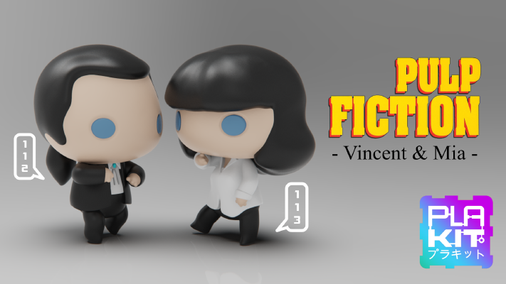 Pulp fiction Vincent and Mia | 3d print model