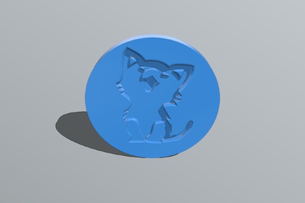 cat shopping chip _ Katze Einkaufsmarke | 3d print model