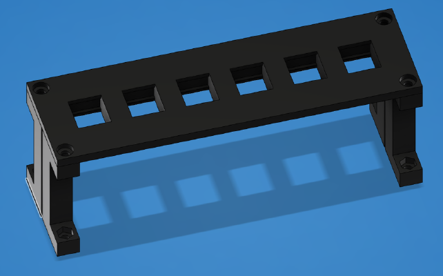 6 Port Keystone Patch Panel for 6"_12" Network Cabinet | 3d print model