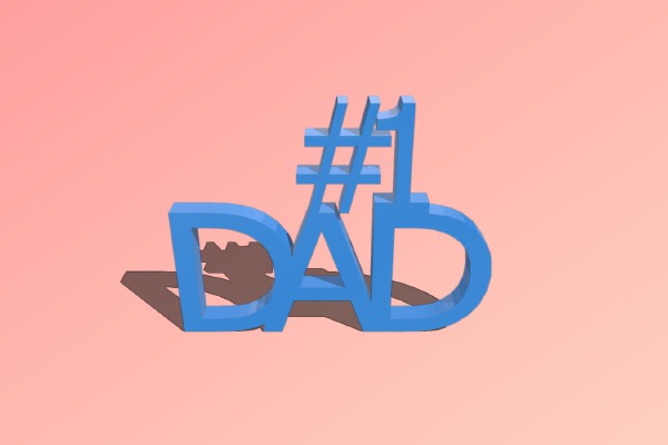 #1 Dad Desk Ornament | 3d print model