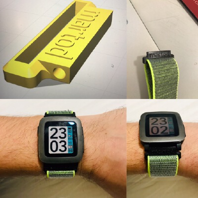 Pebble Time - strap watch adapter  (22mm and 20mm versions) | 3d print model