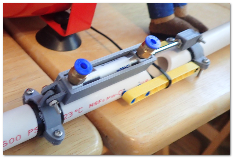 Pneumatic Cylinder Joint Bracket for Animatronics with PVC