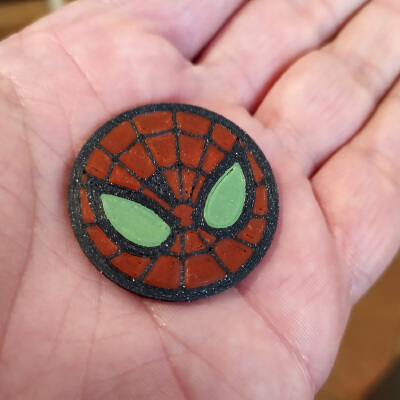 Spiderman coin (ammo) for shooting gloves | 3d print model
