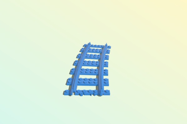 R120 curve (9V, HO) | 3d print model