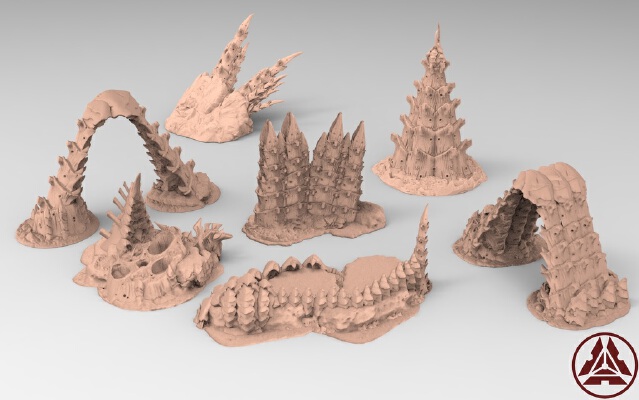 tyty tyran tyranid 40k starship trooper notable small terrain remix Part 7 | 3d print model