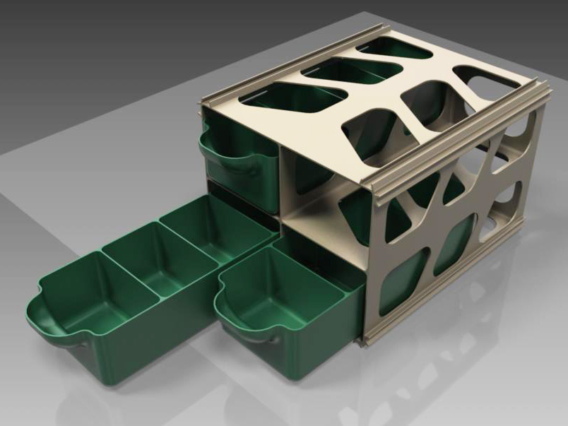 Economical modular drawer cabinet
