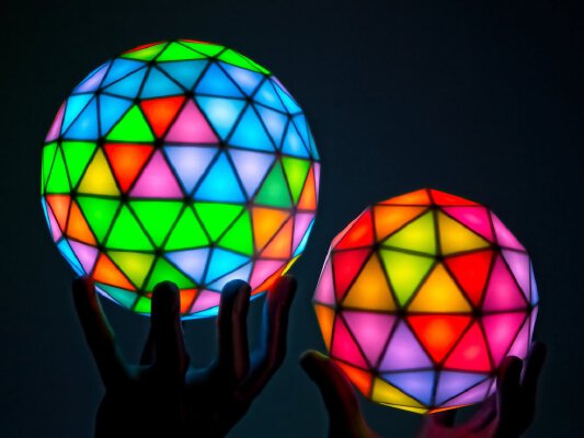 Geodesic(k) RGB LED Spheres | 3d print model