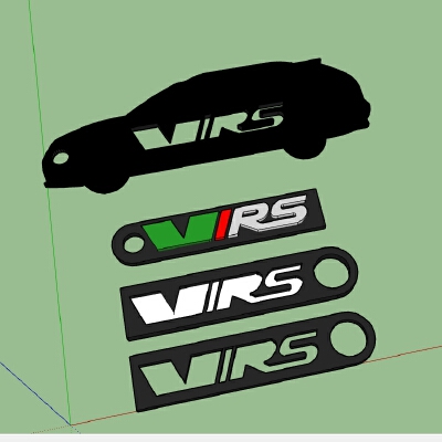 4 Skoda Octavia RS VRS Keychain Designs | 3d print model