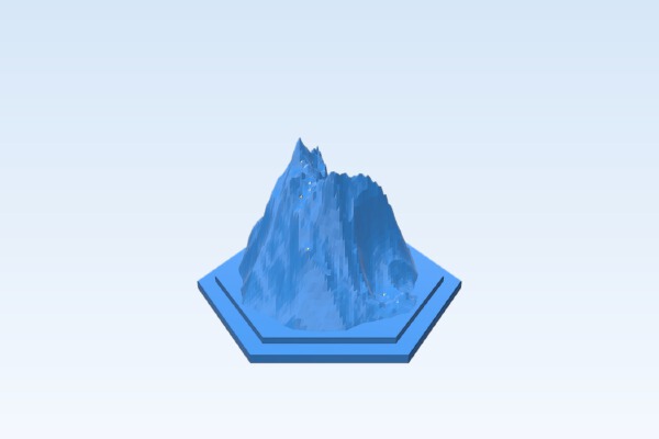 Settlers of Catan- Mountain Tile 02 | 3d print model