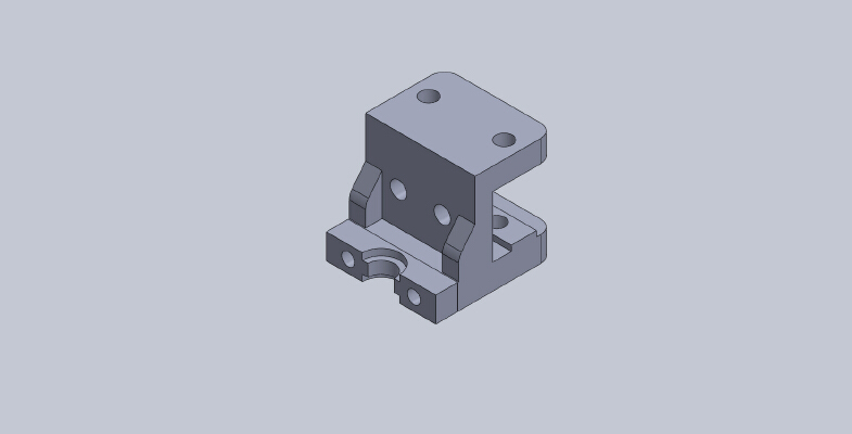 E3d V6 1.75mm Bowden hotend Bracket for MK2 short travel (there is newer version now holes for left or right) | 3d print model