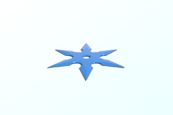 6 pointed shuriken | 3d print model