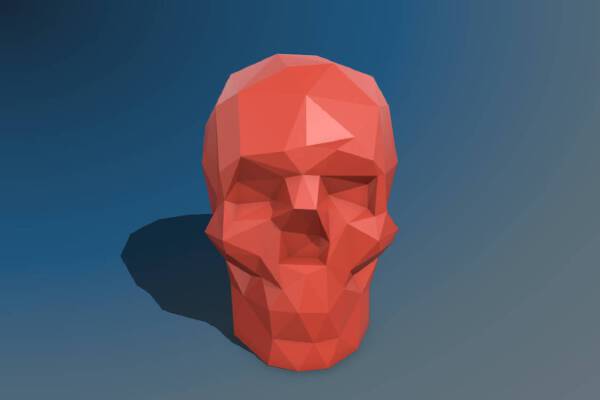 Low Poly Skull | 3d print model