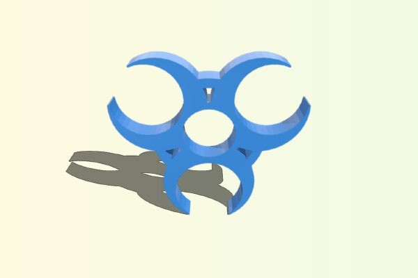 Biohazard Fidget Spinner | 3d print model