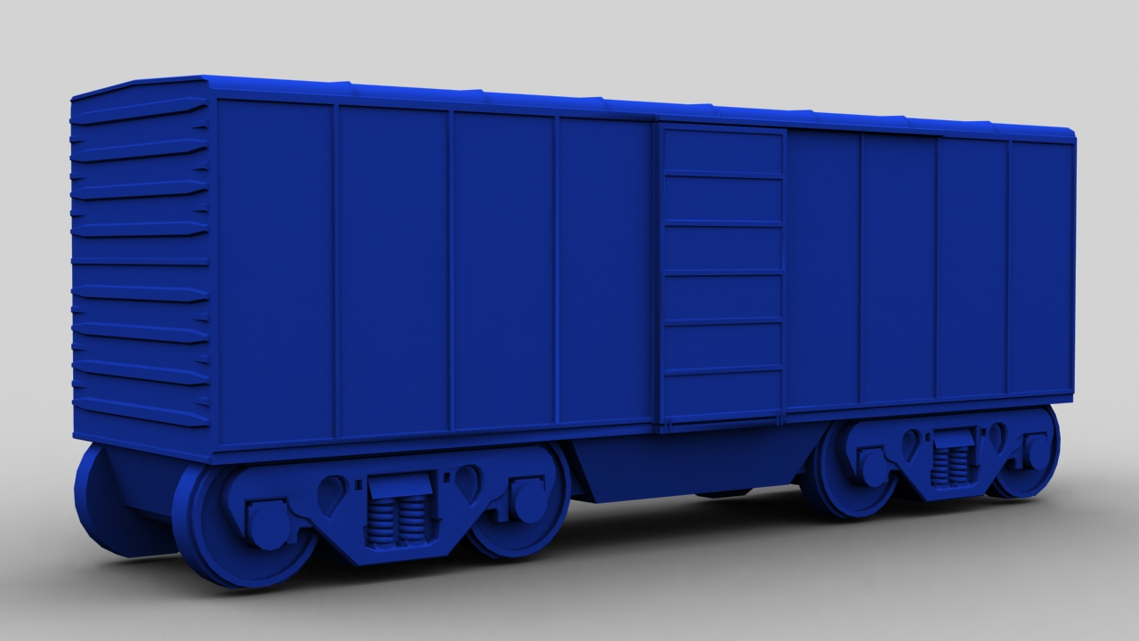 Train Boxcar - 32mm scale _ S-Gauge