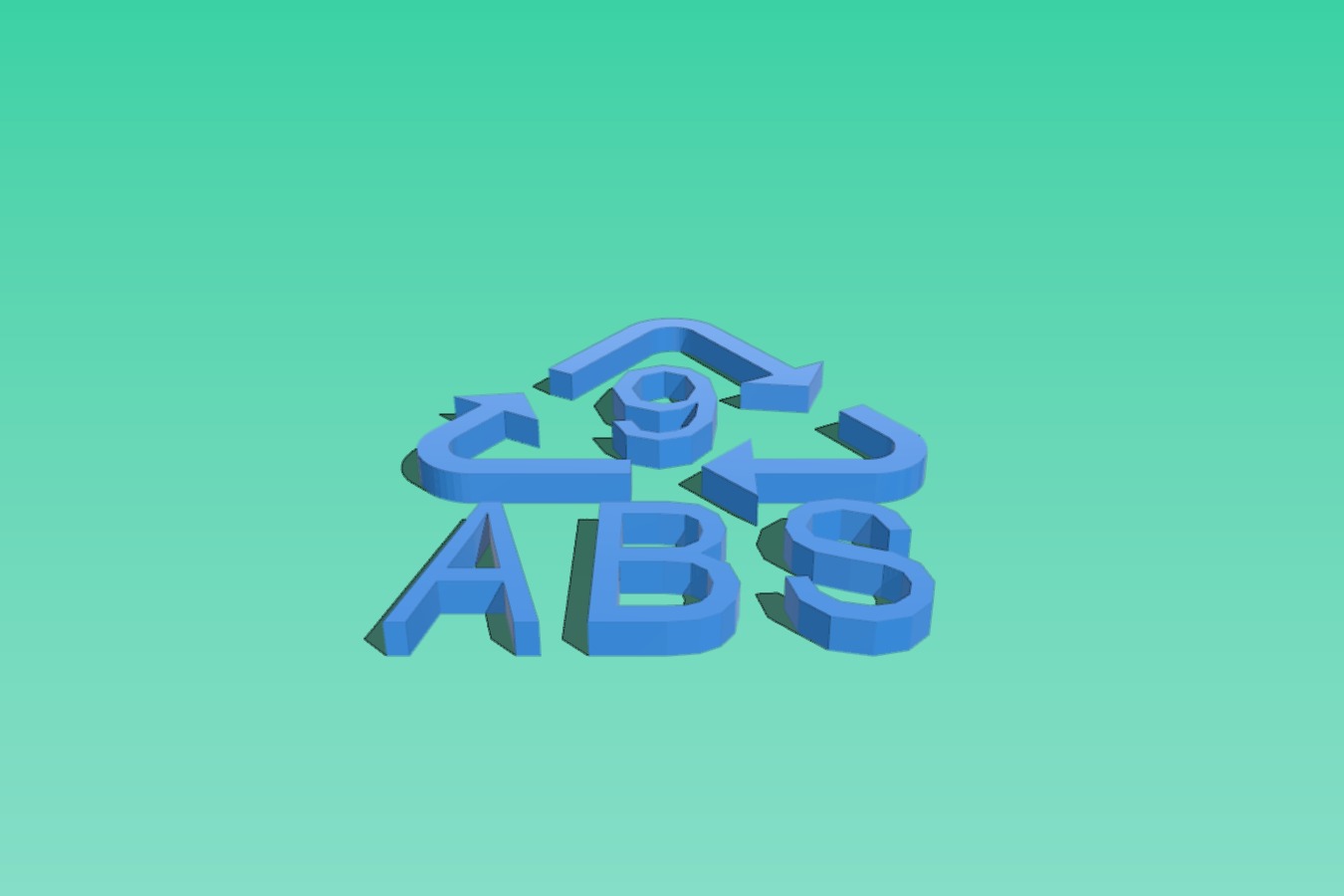 ABS Recycling Symbol for OpenSCAD