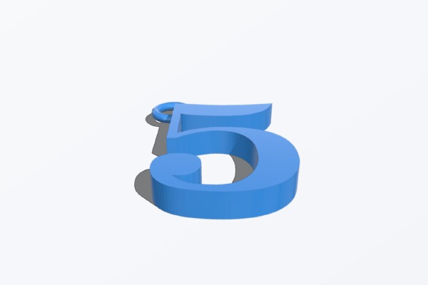 Number5! Keychain | 3d print model