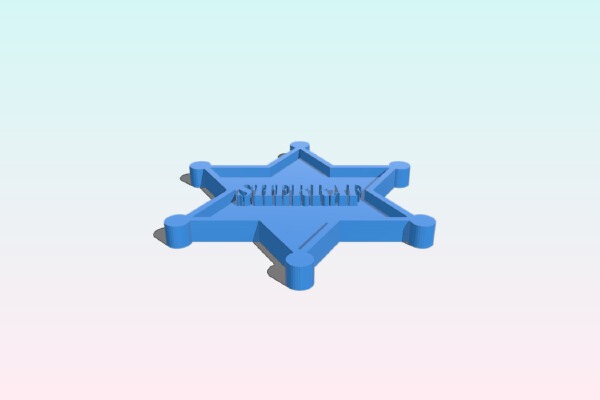 Sherrif badge | 3d print model