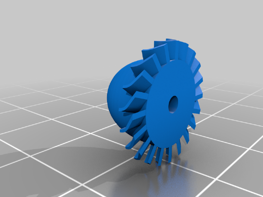 Impulse Turbine with guide vanes | 3d print model