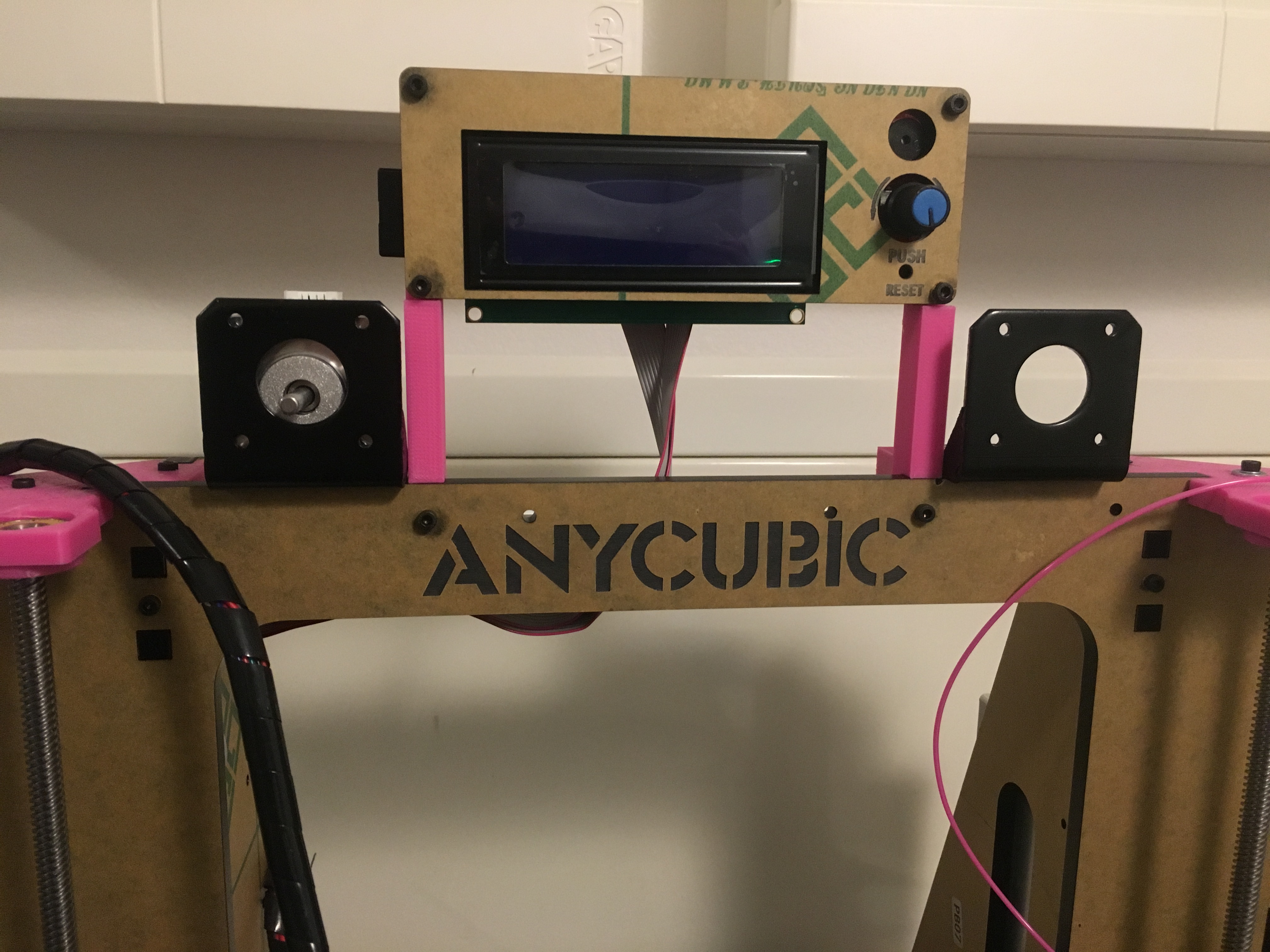 Anycubic acryclic i3 dual (up to 4) bowden extruder stepper mount