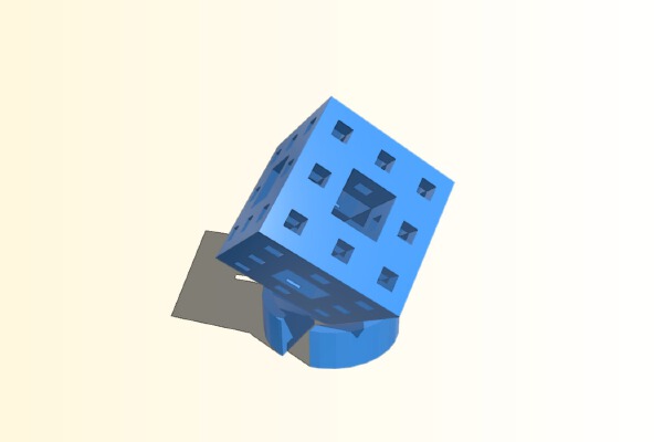 Level 4 Menger sponge built out of 400 Level 2 Menger sponges | 3d print model