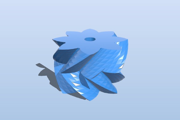 Inverted Herringbone Gear (Small) | 3d print model