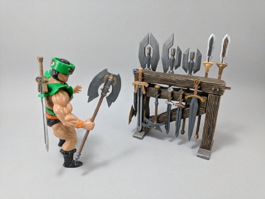 Action Figure Weapon Rack | 3d print model