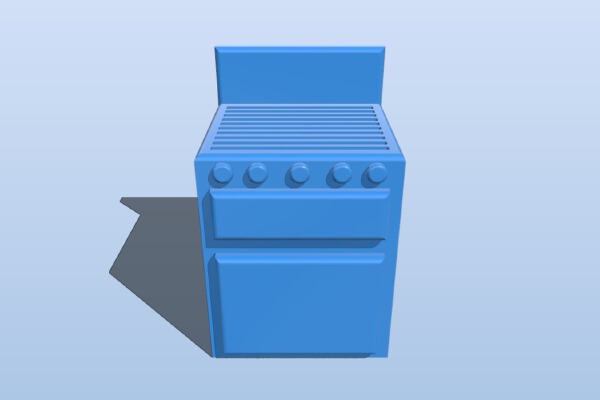 Gas Range Double Oven | 3d print model