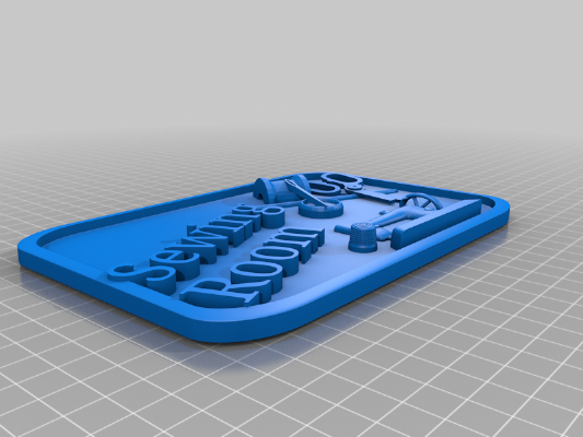 Sewing Room Sign (Nana's & Blank) | 3d print model